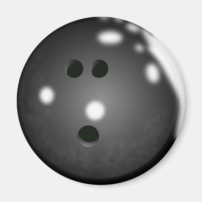 Bowling Ball (Black) Magnet (Front)