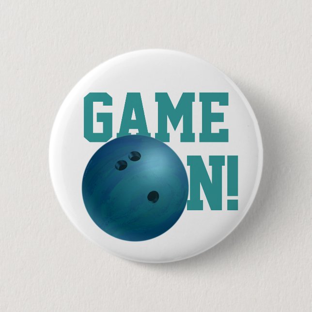 Bowling Ball Blue Button (Front)