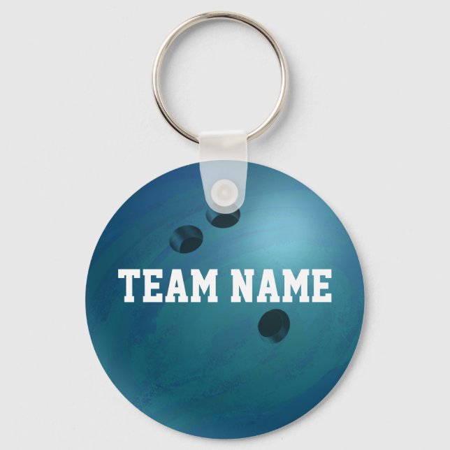 Bowling Ball Blue Keychain (Front)