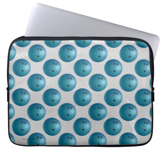 Bowling Ball Blue Laptop Sleeve (Front)