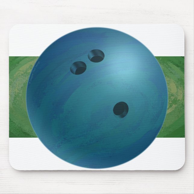 Bowling Ball Blue Mouse Pad (Front)