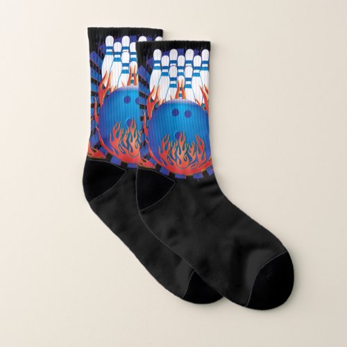 Bowling Ball Bowling Pins Bowler Socks