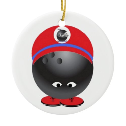 Bowling Ball Ceramic Ornament