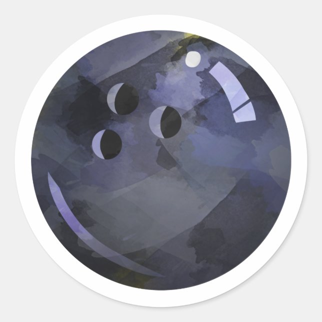 Bowling Ball Classic Round Sticker (Front)