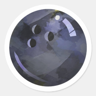 Bowling Ball Classic Round Sticker