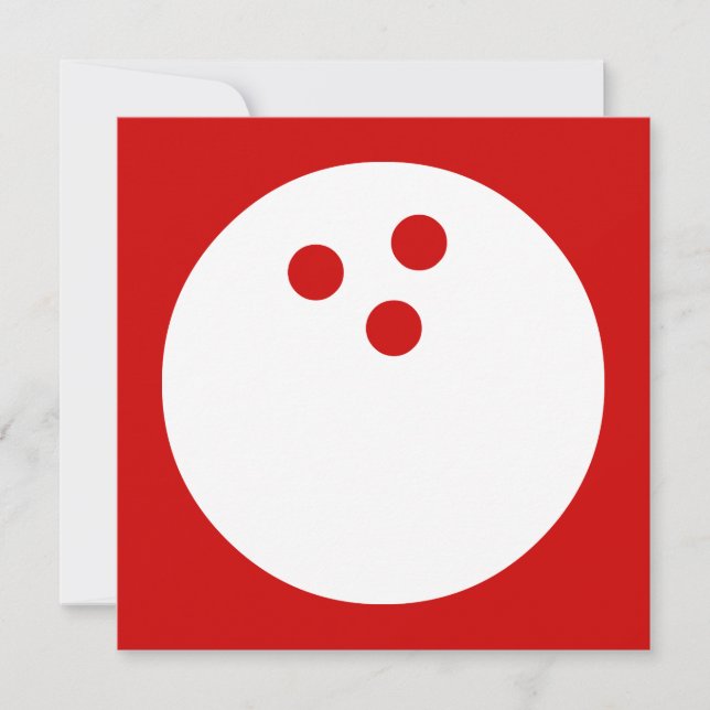 bowling ball : color customizable invitation (Front)