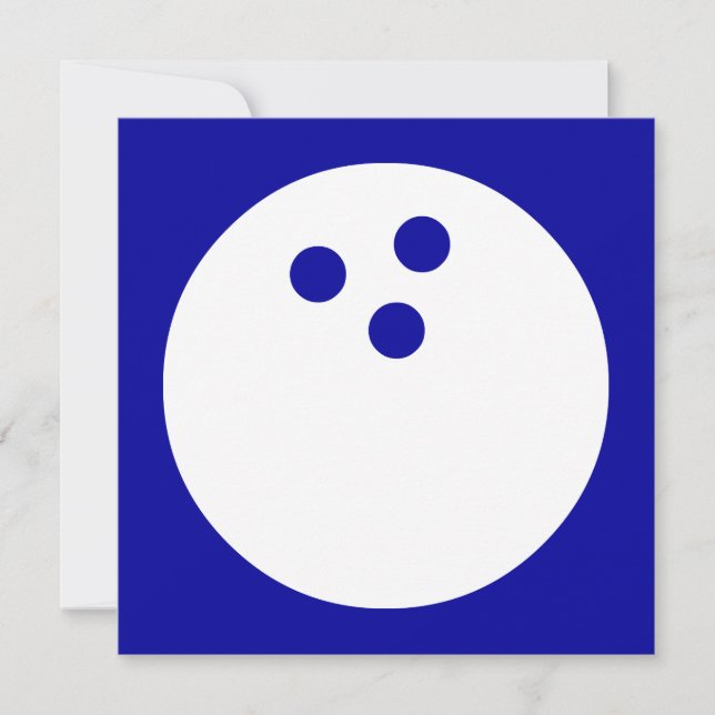 bowling ball : color customizable invitation (Front)