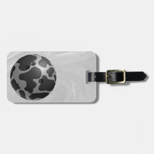 Bowling Ball Cow Gray Luggage Tag