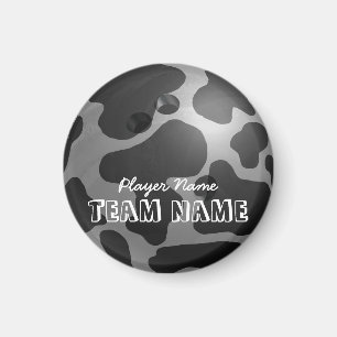 Bowling Ball Cow Gray Magnet