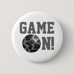 Bowling Ball Cow Gray Pinback Button