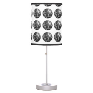 Bowling Ball Cow Gray Table Lamp