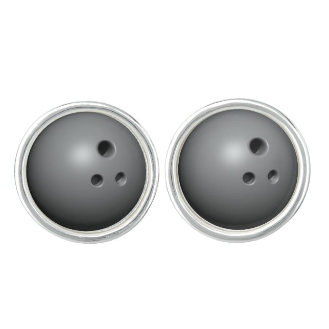 Bowling ball cufflinks (Front)