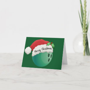 Bowling Ball Design Christmas Card