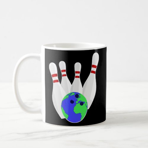 Bowling Ball Earth For Bowlers And Environmentalis Coffee Mug