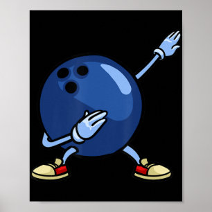 Bowling Ball Gift Pin Men Women Kids Youth Mom All Poster