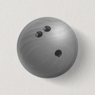 Bowling Ball Gray Button