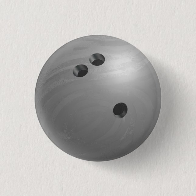 Bowling Ball Gray Button (Front)