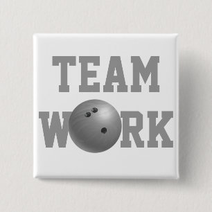 Bowling Ball Gray Button