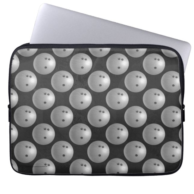 Bowling Ball Gray Laptop Sleeve (Front)