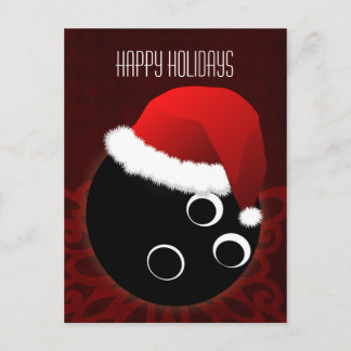 bowling ball Holiday greeting Postcard