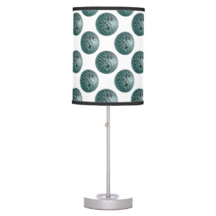 Bowling Ball Leopard Teal Table Lamp