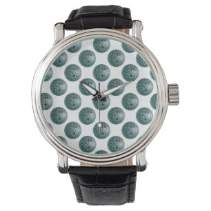 Bowling Ball Leopard Teal Watch