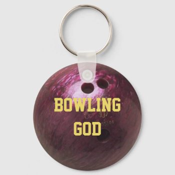 Bowling Ball Look Personalized Keychain by VisionsandVerses at Zazzle