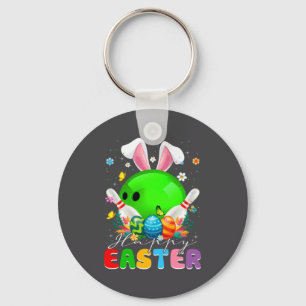 Bowling Ball Ns Bunny Ears Easter Day Boys Kid Keychain