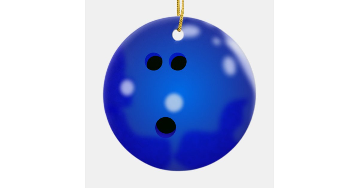 Bowling Ball Ornament (Blue) Zazzle