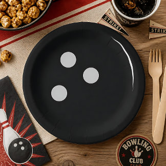 Bowling Ball Paper Plates