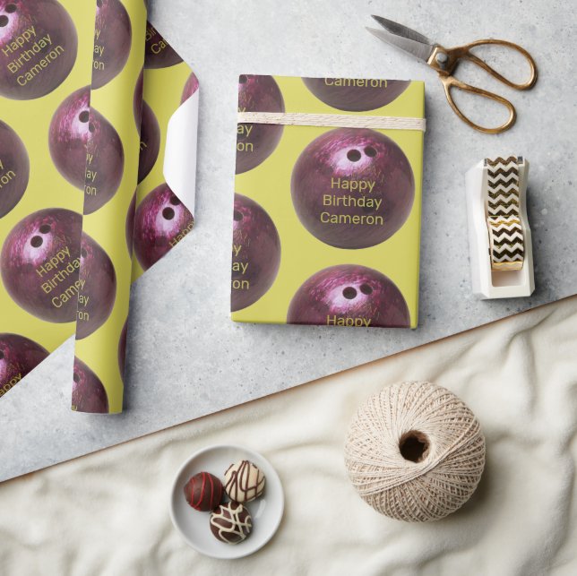 Bowling Ball Personalized Wrapping Paper (Crafts)