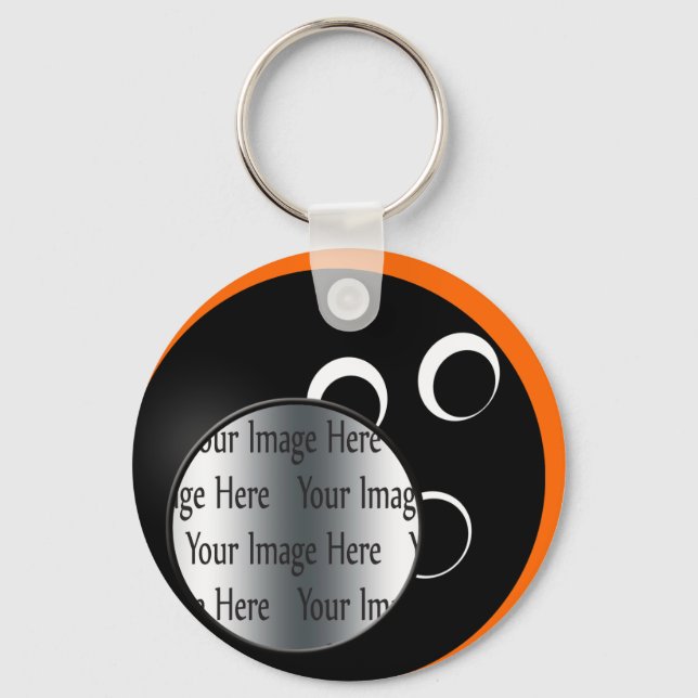 bowling ball photo keychain (Front)