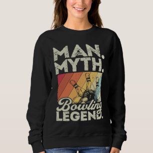 Bowling Ball Pin Bowler Strike Bowling Fanatic Bow Sweatshirt