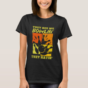 Bowling Ball Pin Bowler Strike Bowling Fanatic Bow T-Shirt