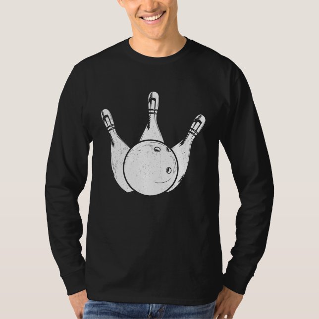 Bowling Ball Pin Bowler Strike Bowling Legend Bowl T-Shirt (Front)
