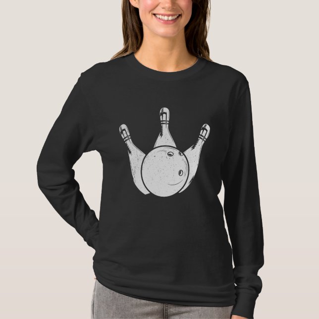 Bowling Ball Pin Bowler Strike Bowling Legend Bowl T-Shirt (Front)