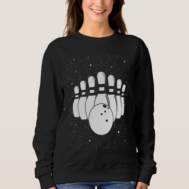 Bowling Ball Pin Bowler Strike Bowling Team Bowlin Sweatshirt (Front)
