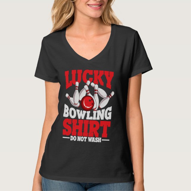 Bowling Ball Pin Bowler Strike Bowling Team Bowlin T-Shirt (Front)