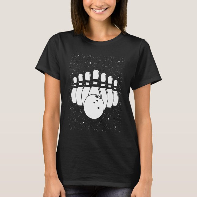 Bowling Ball Pin Bowler Strike Bowling Team Bowlin T-Shirt (Front)