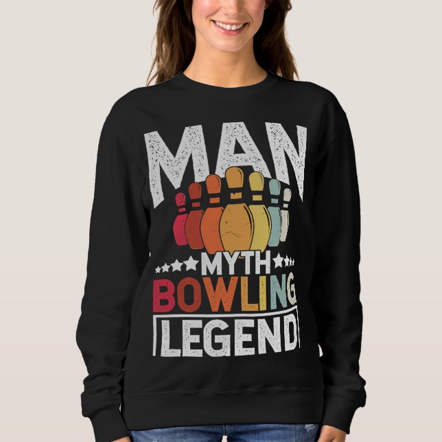 Bowling Ball Pin Bowler Strike Team Bowling Alley  Sweatshirt (Front)