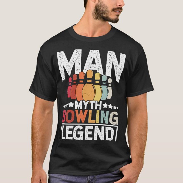 Bowling Ball Pin Bowler Strike Team Bowling Alley  T-Shirt (Front)