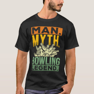 Bowling Ball Pin Bowler Strike Team Bowling Alley  T-Shirt