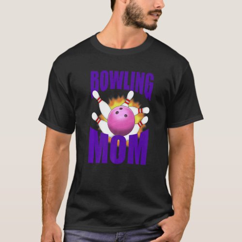 Bowling Ball  Pin Flower Women Love Bowling Gamin T_Shirt