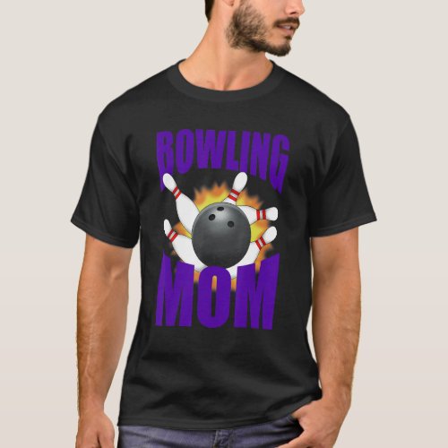 Bowling Ball  Pin Flower Women Love Bowling Gamin T_Shirt