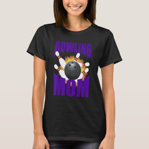 Bowling Ball  Pin Flower Women Love Bowling Gamin T_Shirt