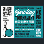 Bowling Ball & Pin, Ten-Pin Bowling Tournament Flyer<br><div class="desc">Bowling Ball & Pin,  Ten-Pin Bowling Tournament Advertising Flyers By The Business Card Store.</div>