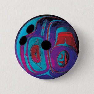 Bowling Ball Pinback Button