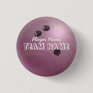 Bowling Ball Pink Button