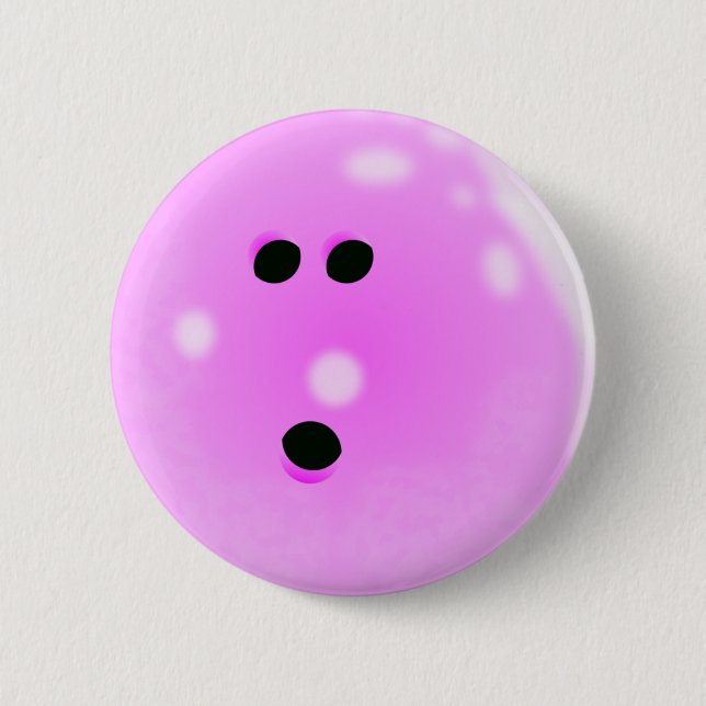 Bowling Ball (Pink) Button (Front)