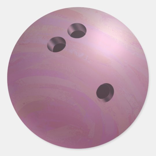 Bowling Ball Pink Classic Round Sticker | Zazzle.com